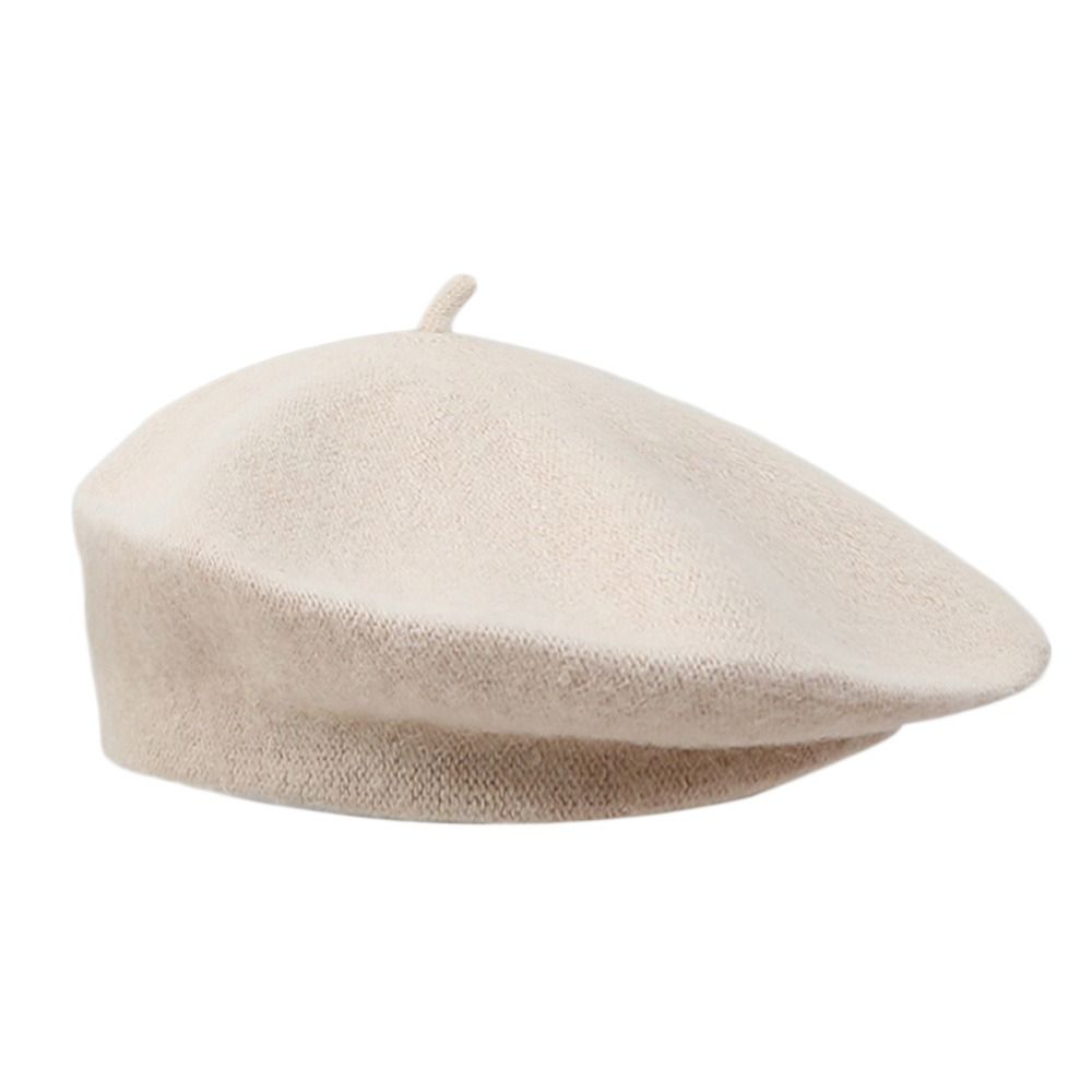 솔리드 컬러 우아한 여성용 가을 겨울 모자 여성용 울  - Beret French Wool 리뷰 및 가격